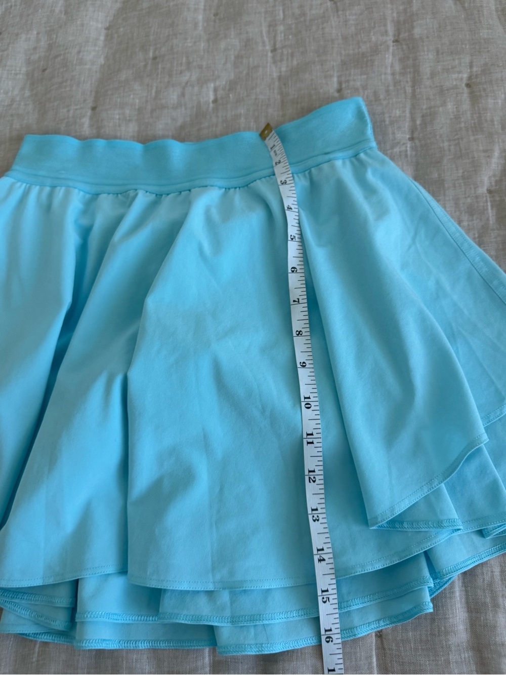 Lululemon Court Rival HR Tennis Skort Skirt Athleisure Cyan Aqua Blue Size 4 - Picture 4 of 9